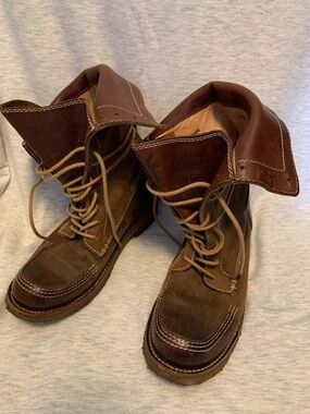 Frye leather lace up ankle boots